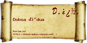 Dobsa Édua névjegykártya
